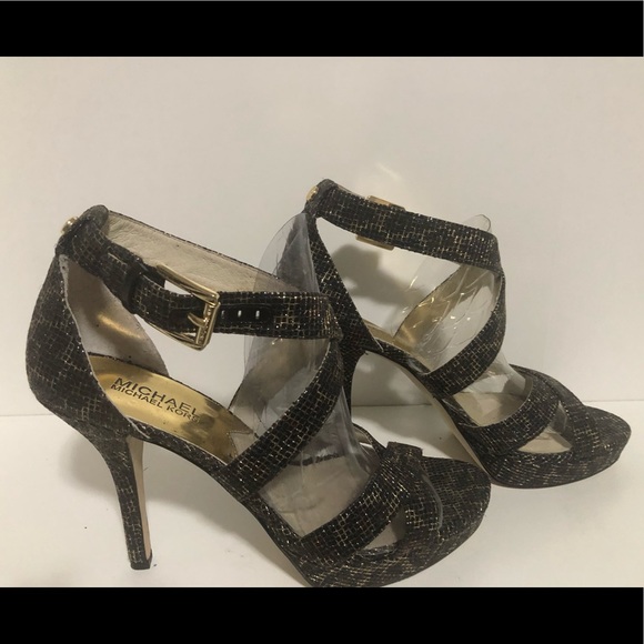 🌸🌸Michael Kors Gold/Black Leopard Print - 8.5M🌸🌸🌸 - Picture 2 of 5